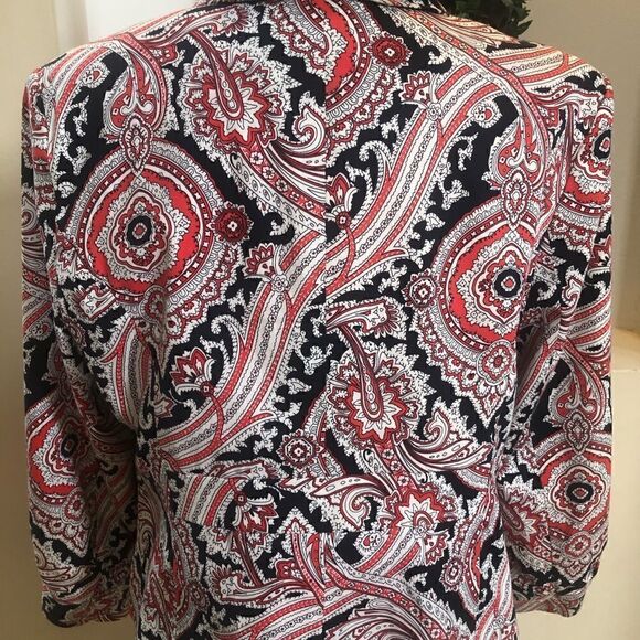 Beautiful Red White & Blue Vintage lined blazer Americana 4th of July Women’s 14 - Picture 10 of 16